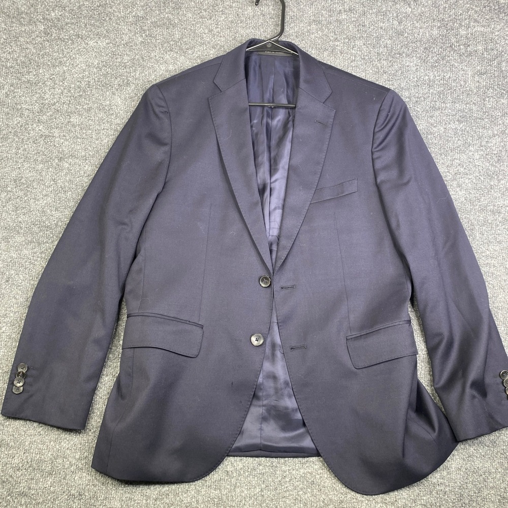 Hugo Boss Reda Super 100 Wool Blazer Navy Blue Mens 36S Sport Coat Italy Fabric